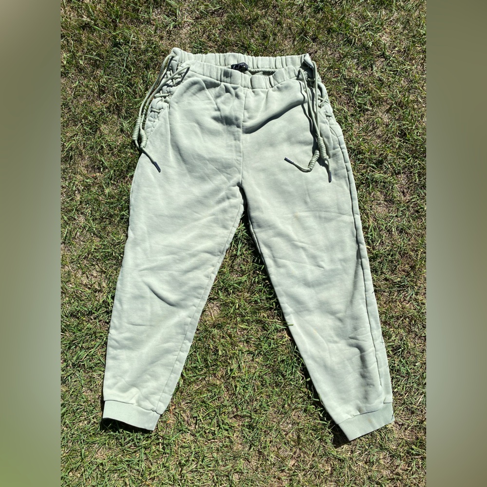 Forever 21 Sage Green Elastic Waist Joggers